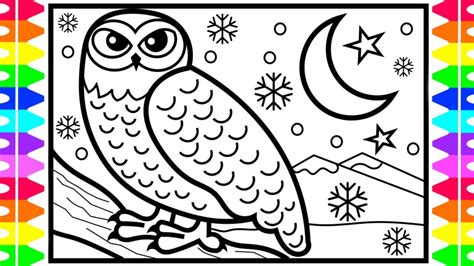 Snowy Owl Coloring Pages