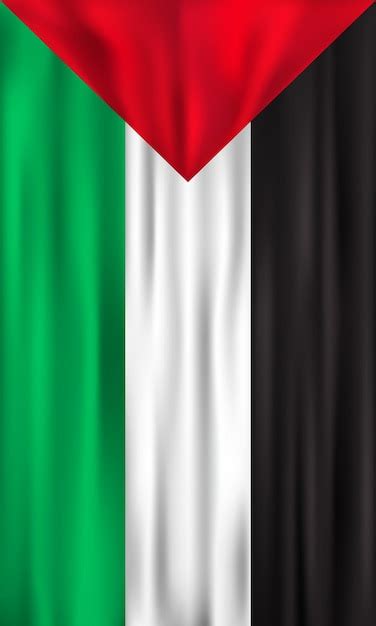 Premium Vector | Realistic 3D Palestine flag wallpaper