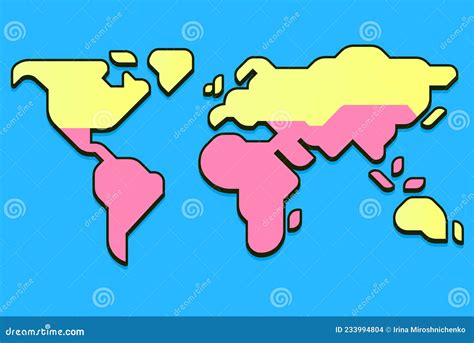 Global North And Global South Map Vector Illustration | CartoonDealer.com #233994804