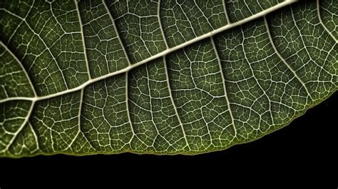 Premium AI Image | A close up of a leaf with the veins visible.