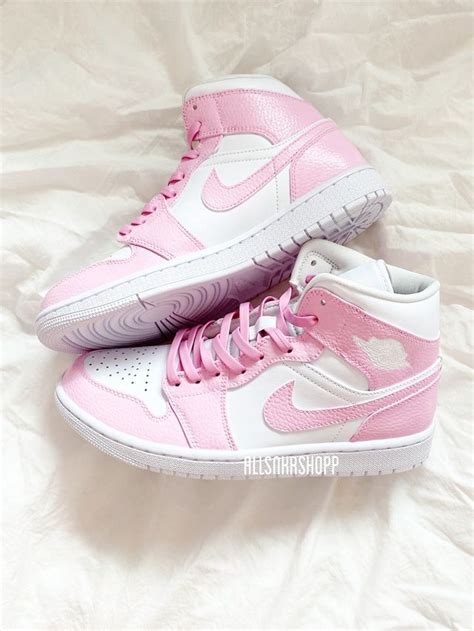 Nike air jordan 1 mid custom sneaker by allsnkrshop | White nike shoes, Nike shoes girls, Preppy ...