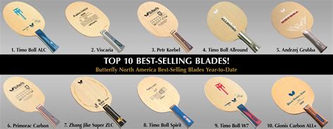 Butterfly Top 10 Best-Selling Table Tennis Blades - Butterfly Online