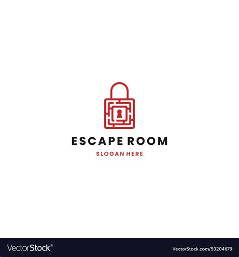 Escape room abstract logo design Royalty Free Vector Image