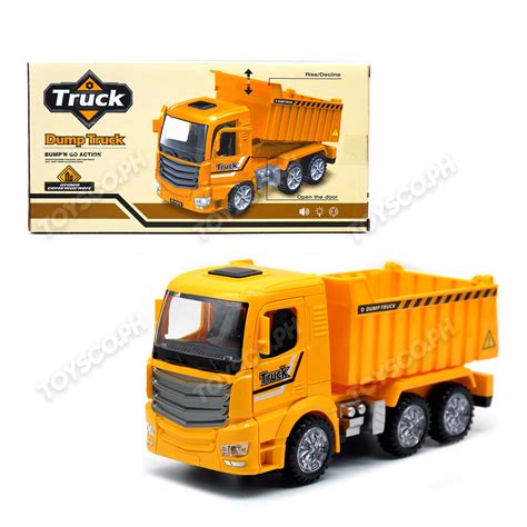 Construction Truck Dump Truck w/ Light Music Bump & Go Motion Car Toy Yellow Vehicle Toy Truck ...