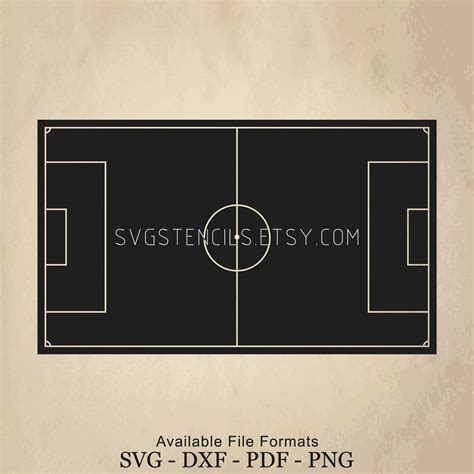 SVG Football Field Stencil Silhouette Studio Monogram | Etsy