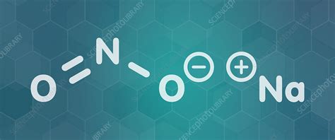 Sodium nitrite chemical structure, illustration - Stock Image - F027 ...