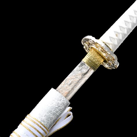 White Blade Katana | Handmade Japanese Katana Sword With White Blade And Scabbard - TrueKatana