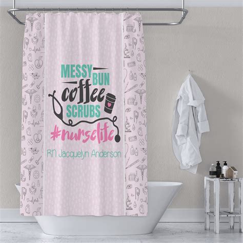 Nursing Quotes Shower Curtain - 71"x74" (Personalized) - YouCustomizeIt