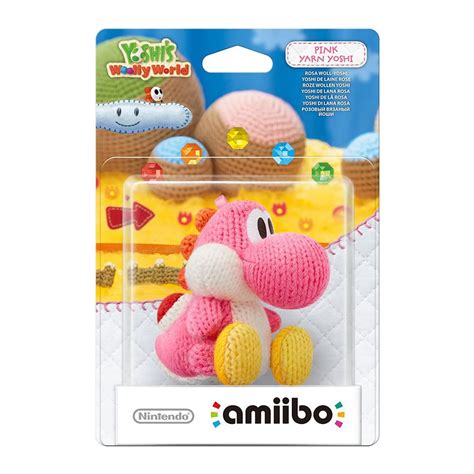 Pink Yarn Yoshi amiibo - Yoshi's Woolly World Collection