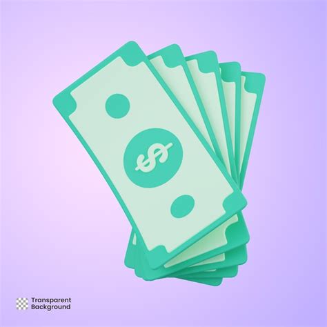 Premium PSD | Bundle of money 3d illustration