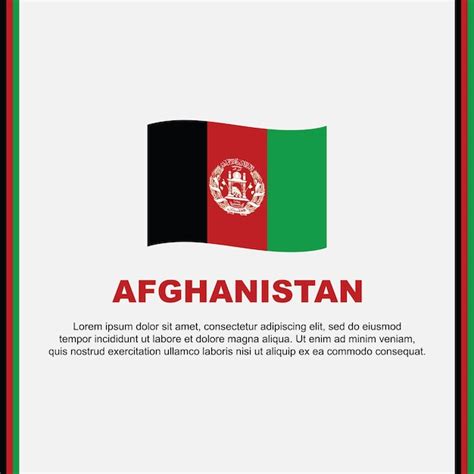 Premium Vector | Afghanistan flag background design template afghanistan independence day banner ...