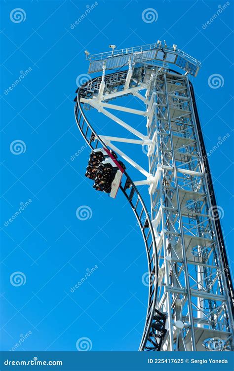 Takabisha - Steepest Roller Coaster. Background with Beautiful Blue Sky Editorial Image - Image ...