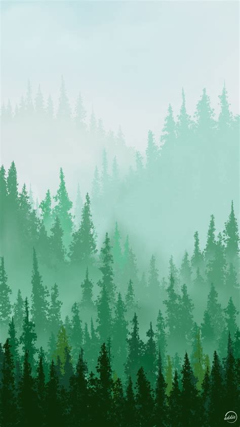 Pine Forest Phone Wallpaper | Forest wallpaper iphone, Forest background, Forest illustration