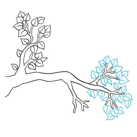 Tree Branch Line Drawing