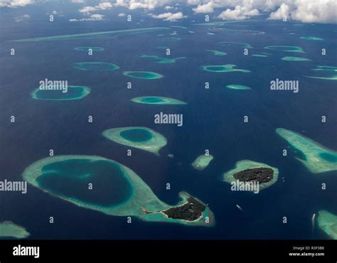 An aerial view of the Maldives in the Indian Ocean Stock Photo - Alamy