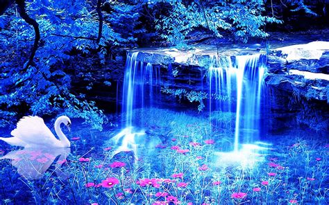 Waterfall Flowers Wallpapers - Wallpaper Cave