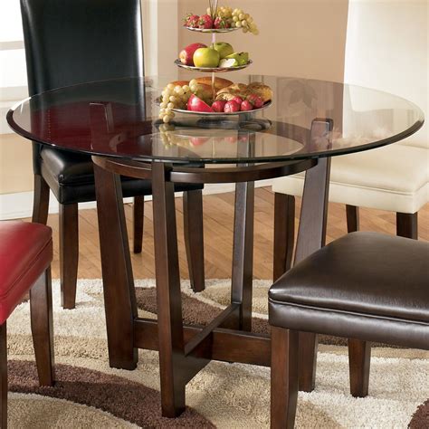 Ashley Furniture Signature Design Charrell D357-15 Round Glass Top Table | Del Sol Furniture ...