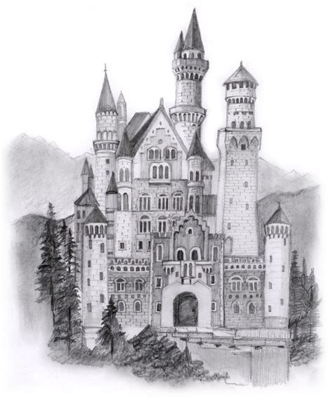 Easy Medieval Castle Drawings