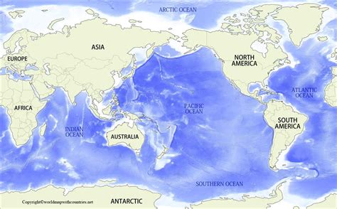 Printable World Map Pacific Ocean