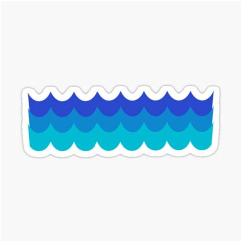 "Simple Blue Wave " Sticker by ColorFlowArt | Redbubble