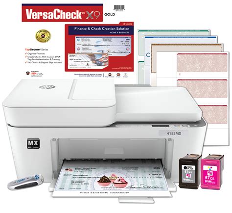 VersaCheck 4155MX MICR Check Printer and VersaCheck Gold X9 3-User Bun