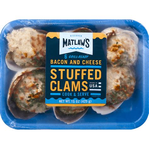 Matlaw's Stuffed Clams Bacon and Cheese - 6 CT | Shop | D'Agostino