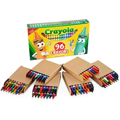 Crayola Built-in Sharpener 96 Count Crayons - Assorted - 96 / Box