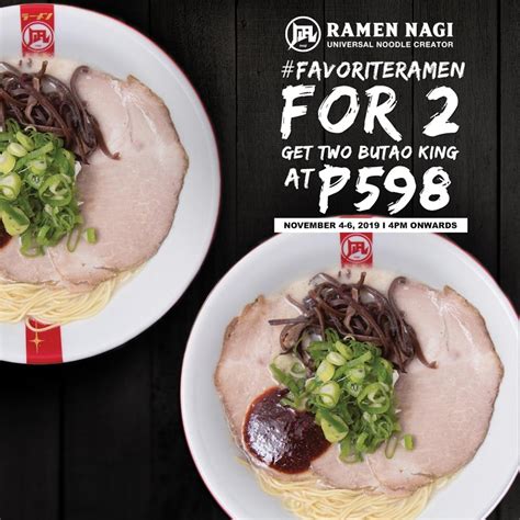 Manila Shopper: Ramen Nagi Ayala Malls Manila Bay Branch Opening Promo: Nov 2019