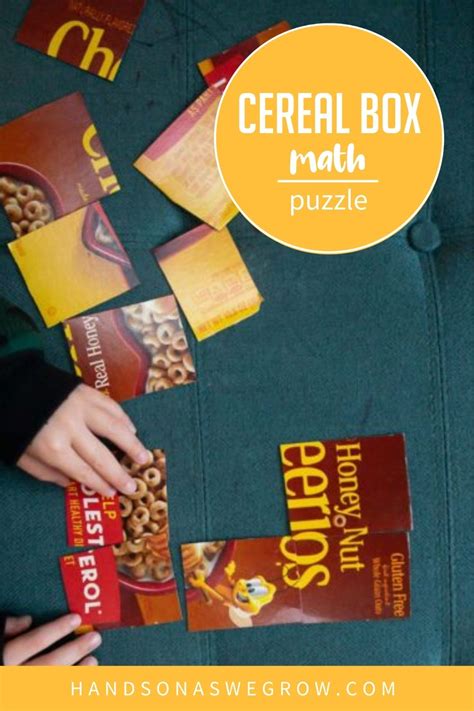 Simple Cereal Box Math Puzzle Search and Solve for Kids | HOAWG