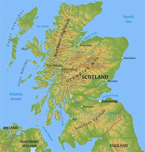 Mountains In Scotland Map - Time Zones Map