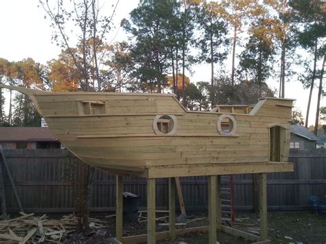 How to Build a Pirate Ship Playground | Pirate ship, Kids backyard playground, Pirate ship playhouse