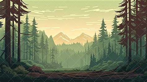 BACKGROUND - Vector Forest 1 in 2D Assets - UE Marketplace