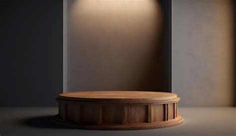 Premium AI Image | Contemporary wooden podium combines modern design with wood's timeless appeal