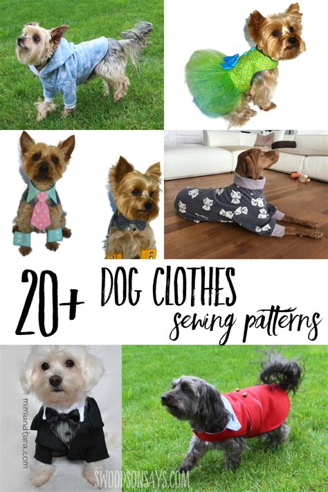 Cutest paid & free printable dog clothes patterns - Swoodson Says