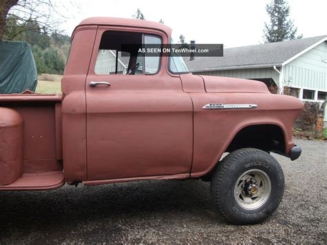 1955 Chevy Short Box Pickup, 4x4 With 6 " Lift, Chevrolet Stepside