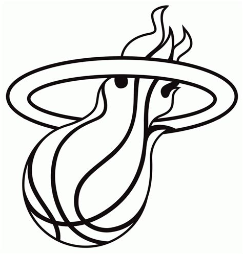 Miami Heat Logo - White Hot Heat | NBA - Coloring Home