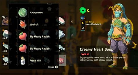 Image - Breath of the Wild Food Dishes (Recipes) Creamy Heart Soup (2 Big Hearty Radish).png ...