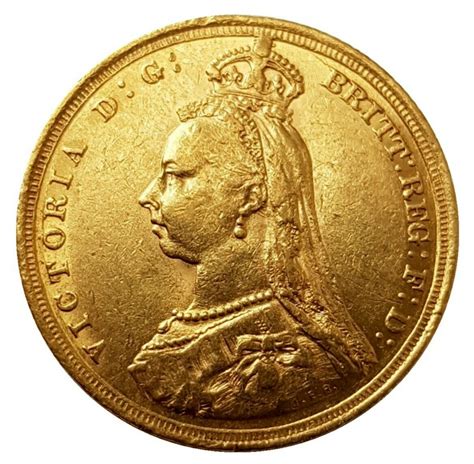 1889-S Queen Victoria Jubilee Head Gold Sovereign (Very Rare 1st Head) – Allgold Coins