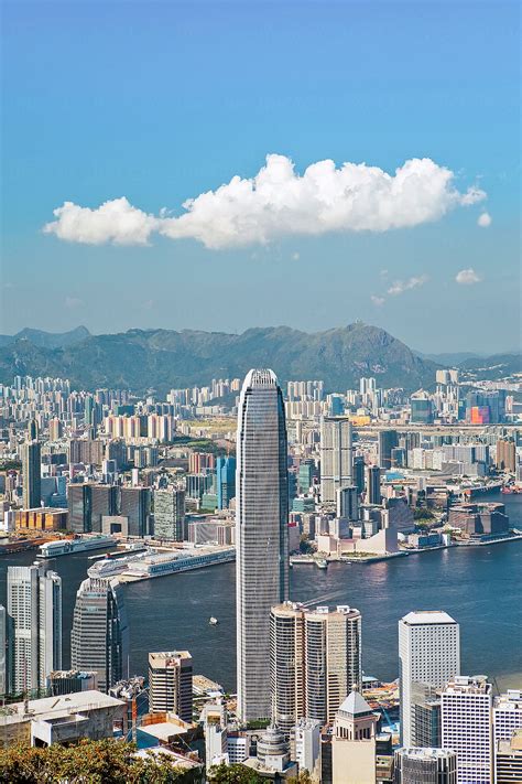 "China, Hong Kong, View From Victoria Peak, City Skyline And Victoria Harbour" by Stocksy ...