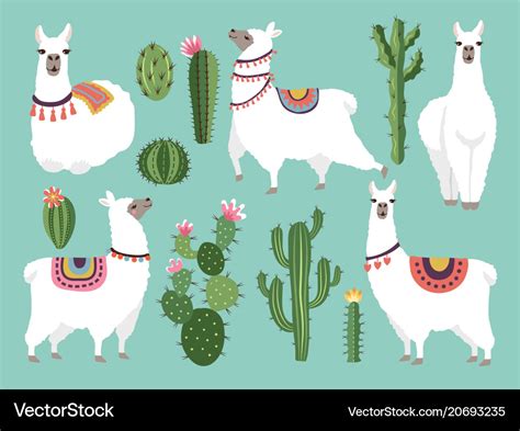 Funny llama animal Royalty Free Vector Image - VectorStock