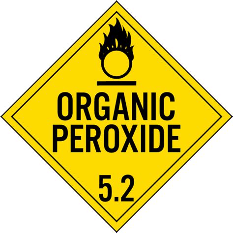 Organic Peroxide Class 5.2 Placard - Claim Your 10% Discount