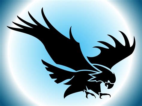 Flying Eagle Silhouette Vector Art & Graphics | freevector.com