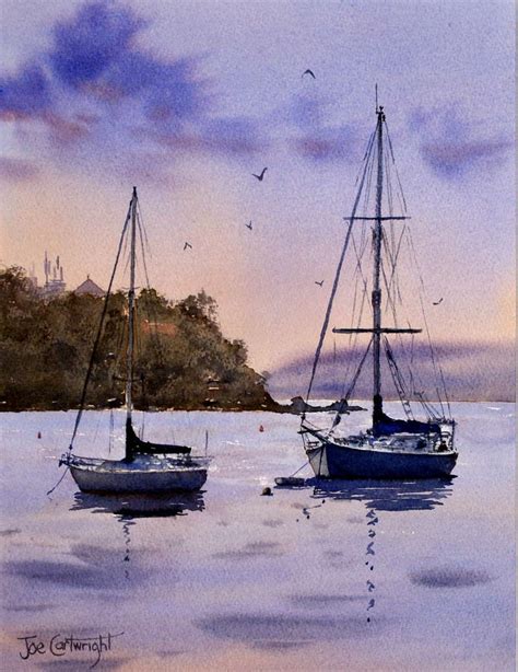 Watercolor Paintings Boats and the Sea Gallery: Seascapes | Watercolor boat, Sailboat painting ...