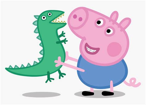 George Playing With Dinosaur - George Peppa Pig Png, Transparent Png , Transparent Png Image ...