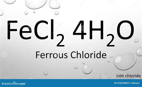 Ferrous Chloride Chemical Formula On Waterdrop Background Royalty-Free Stock Photography ...