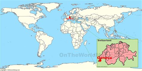 Geneva on the World Map - Ontheworldmap.com