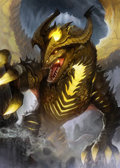 Dragonvault Gold Dragon by Kyle "Punk Art" Herring : r/ImaginaryDragons