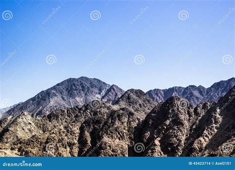 Fujairah mountains stock photo. Image of hill, ridge - 45423714