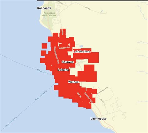 Map Of Lahaina Maui Fires - Koral Miguela