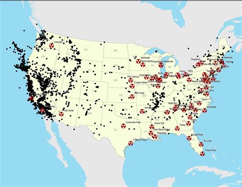 Nuclear Plants In USA Map | Printable Map Of USA